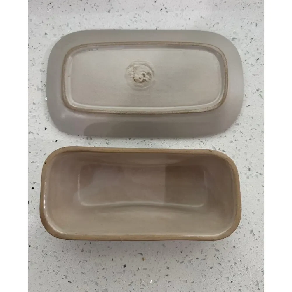 Vintage Chatham Potters Country Harvest Pattern Butter Dish